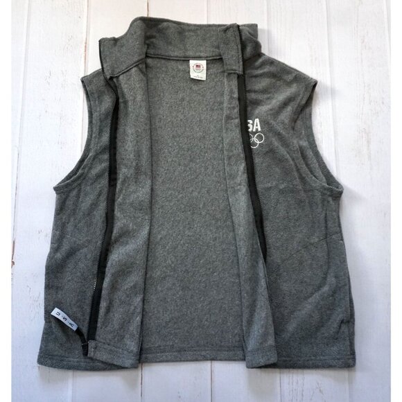 USA Olympic Committee Gray Fleece Vest, Size XL - Picture 5 of 8